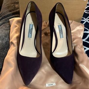 PRADA- purple suede Prada pumps, size 36